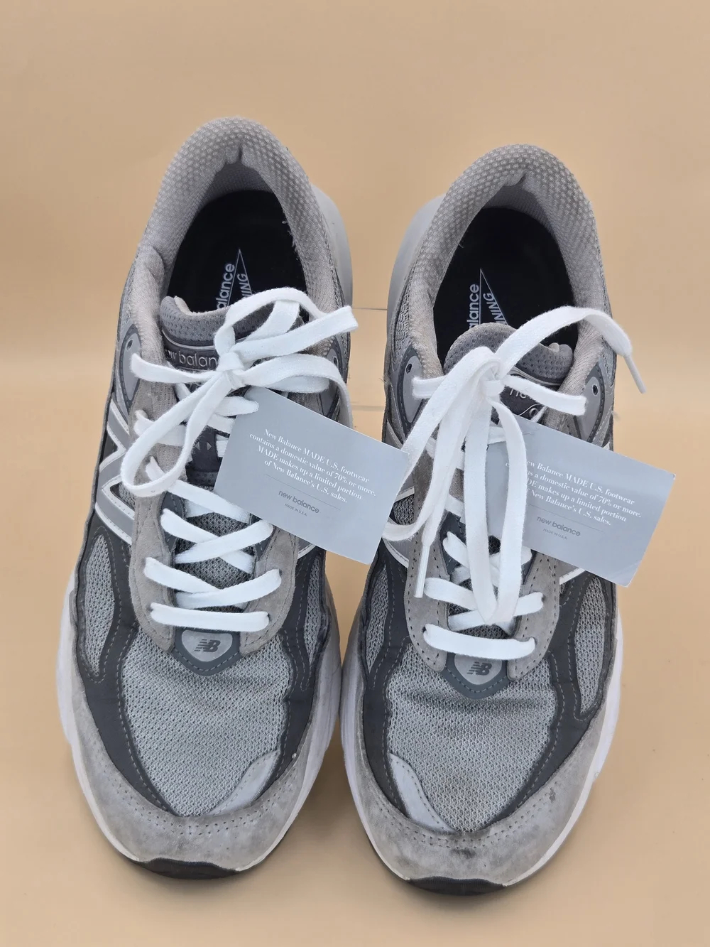 New Balance 990v6 Men's Grey Suede Running Sneakers Size 10